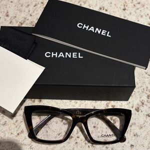 CHANEL Brown Tortoise Women's Glasses
